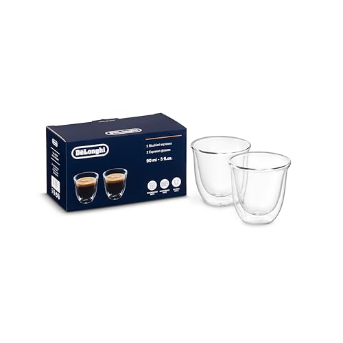 De'Longhi DLSC310 Vasos de Cristal Doble Pared Espresso (set 2)