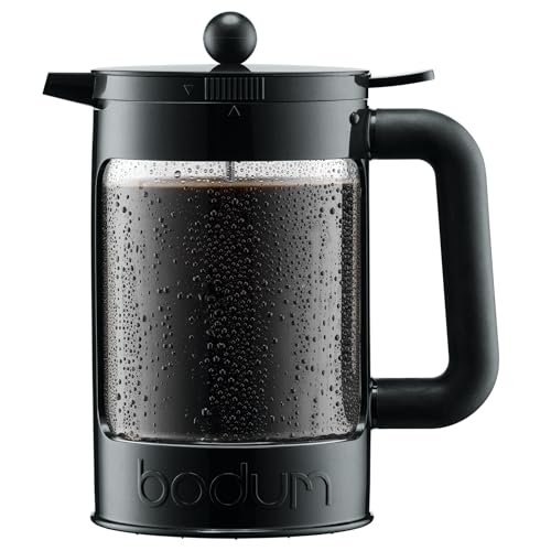 BODUM K11683-01WM Bean Cold Brew Coffee Maker, 51 onzas, negro azabache