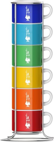 Bialetti 6 Vasos Apilables de Porcelana