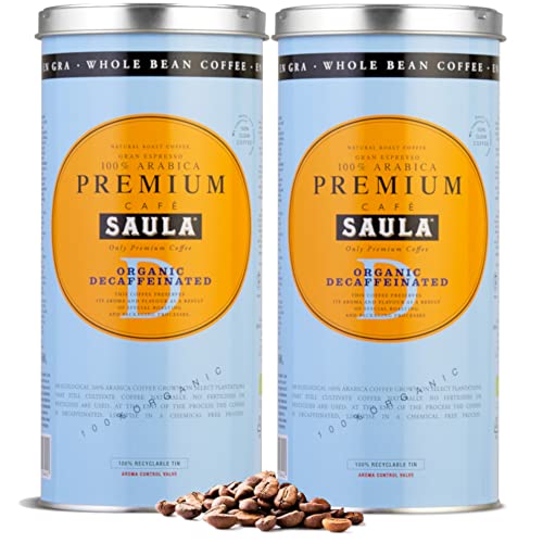 Saula Premium Ecológico Descafeinado 100% arábica (2x500 g)
