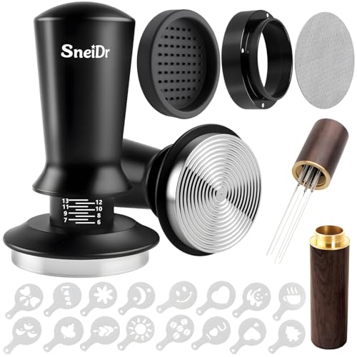 SneiDr Kit barista 51 mm con tamper calibrado (21 piezas)